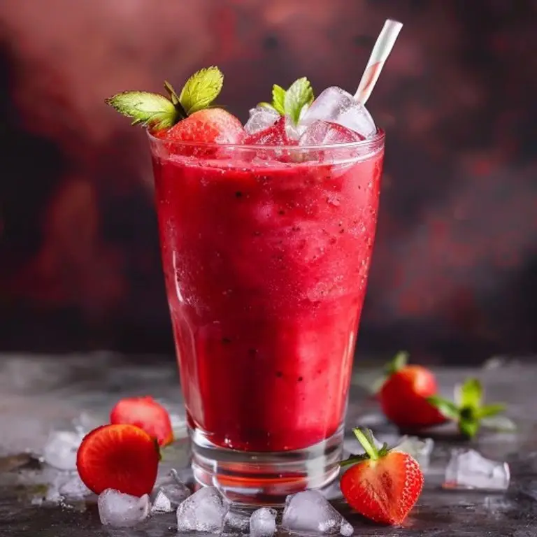 Smoothie fruit rouge banane