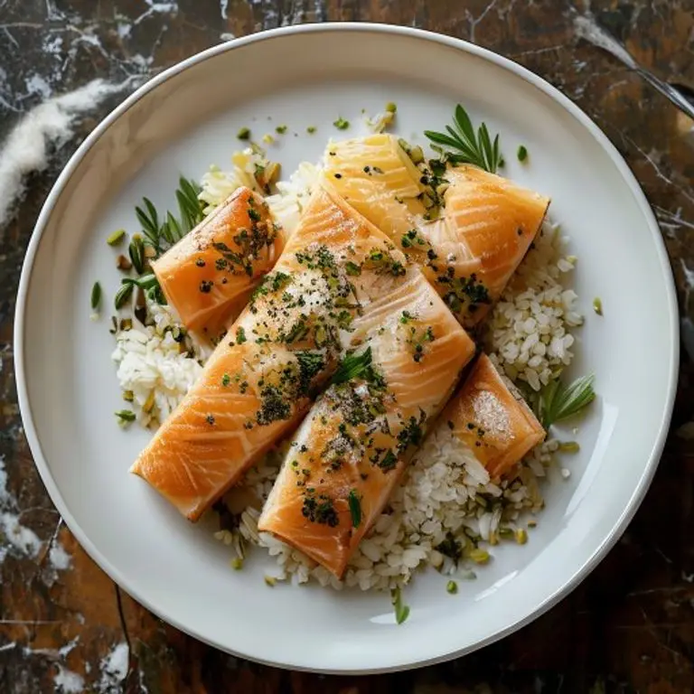 Saumon en croûte de pistache