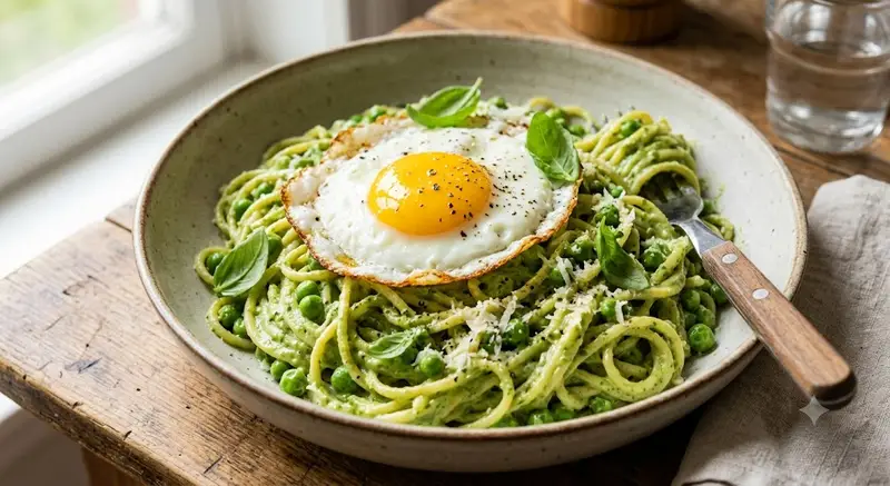 Pâtes à la crème de pesto